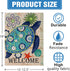 Home Decorative Welcome Quote Outdoor Turtle Beach Garden Flag Double Sided, Tropical Ocean House Yard Flag, Rustic Coastal Garden Yard Nautical S...