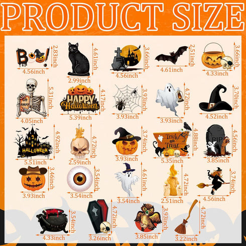 24 Pieces Halloween Refrigerator Magnets Pumpkin Ghost Magnets Halloween Decorative Car Fridge Magnetic Stickers Halloween Magnets Decorations for...