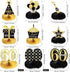 8 Piece 60th Birthday Decoration for Men Women 60th Birthday Centerpieces Honeycomb Table Centerpieces Cheers to 60 Years Table Toppers for Sixty ...