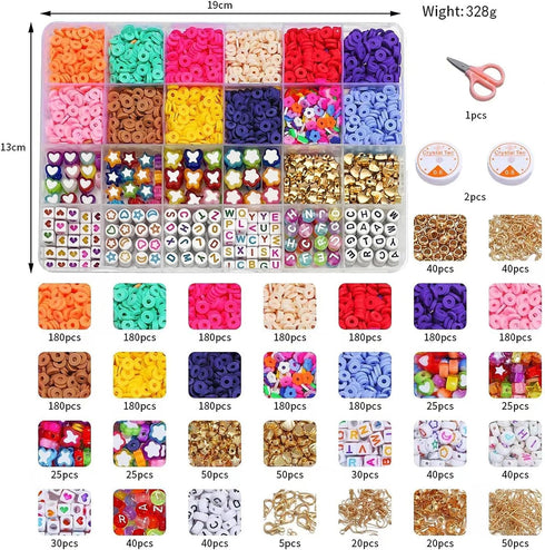 EMUFOOK Friendship Bracelet Kit with Clay Beads for Jewelry Making - Crafts Kit for Girls Ages 8-12...