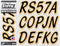 Whipline Solid Black/Tan 3" Alpha-Numeric Registration Identification Numbers Stickers Decals for Boats & Personal Watercraft...