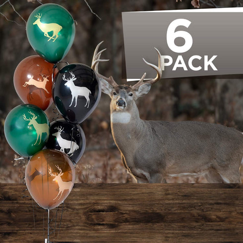 Havercamp Next Camo Party Bucks Latex Balloons | 6 Count | Great for Hunter Themed Party, Camouflage Motif, Birthday Event, Graduation Party, Fath...