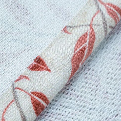 VOGOL Valances for Kitchen, Red Leaf Print Linen Textured Valance for Curtain Panels for Windows, Rod Pocket, 52x12, One Panel...