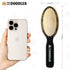 Pet Grooming Detangler Pin Dog Brush For Shedding and Removing Loose Fur, Lightweight Beech Wood with Gold Plated Pins for Long Hair [We Love Dood...