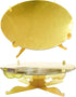 FRIDAY NIGHT 1-Tier Gold Round Cardboard Cupcake Stand Mini Cake Dessert Holder Reusable Birthday Wedding New Year Decoration 2pcs...