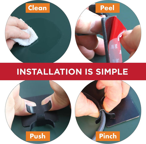 Sticky Clip - Self-Adhesive Heat Cable Roof Clips for Mounting Heating Cable to Rubber, TPO, PVC & All Smooth Metal Surfaces - Roofing & Gutter Pr...