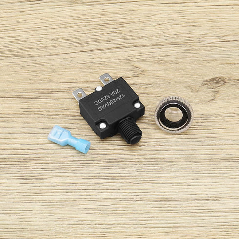 Create idea 10Pcs 5 Sizes Thermal Circuit Breaker with Quick Connect Terminals and Button Caps Assortment Kit Push Button Manual Reset for Switch ...