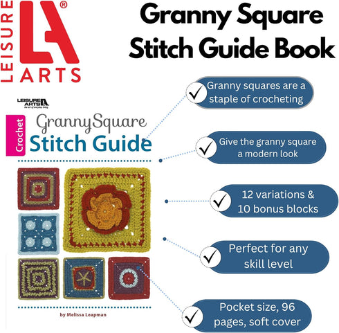 Leisure Arts LEA Granny Square Stitch Guide Bk...
