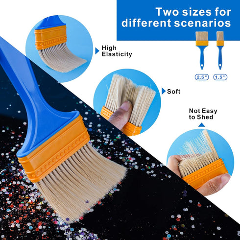 LET'S RESIN Resin Polishing Strips Kit,33Pcs Resin Supplies with Sandpaper,Resin File Kit &Blocks,Scissors,Wooden Brush,Cloth,Resin Tools for Epox...