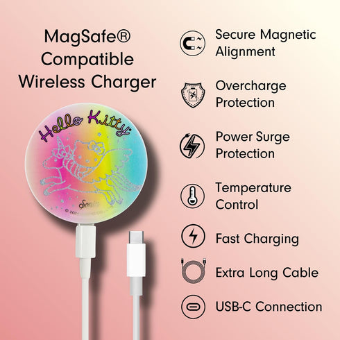 Sonix Magsafe Charger | Compatible with MagSafe for iPhone 14/13/12 Series | Fast Magnetic Wireless Charger + USB-C 6.5ft Cable (Hello Kitty Unico...