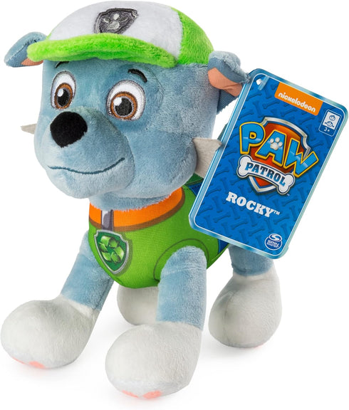 Paw Patrol – 8” Rocky Plush Toy, Standing Plush with Stitched Detailing, for Ages 3 and up...