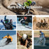 VR-robot Motorcycle Helmet Bluetooth Headset, Waterproof Motorcycle Sports Headset, Big Button Design Outdoor Headset with FM Radio Function,Hands...