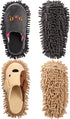 Bekith 2 Pairs Microfiber Cleaning Mop Slippers, Washable Detachable Mop Slippers for Floor Cleaning, House Mop Shoes Men and Women Dusting Slippe...