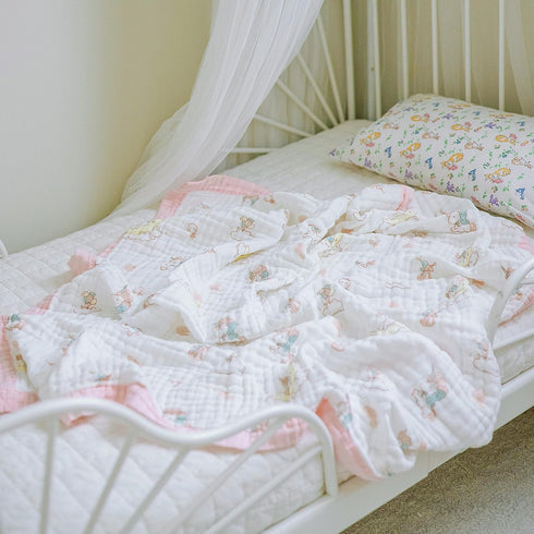 Jay & Ava Baby Muslin Blanket 42” x 42”, Soft Toddler Cotton Baby Blankets for Boy, 4 Layers Bed Muslin Throw for Baby Crib, Large Baby Receiving ...