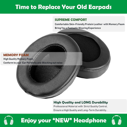 Premium Replacement Earpads Cushions Compatible with Samson CH700 CH-700 Headphones Ear Pads with Softer Protein Leather and Memory Foam...