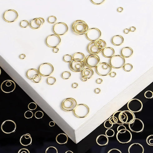 YAKA 1600Pcs 6 Different Sizes Open Jump Rings,5mm 6mm 7mm 8mm 9mm 10mm Ring Jewelry Keychain for Jewelry Making Accessories,1Pcs Jump Ring Open/C...