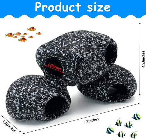 Hamiledyi Cichlid Rock Cave Betta Hideout Resin Aquarium Decoration Caves Small Fish Shelter Stone Hideaway Resin Fish Tank Accessories Ornaments ...