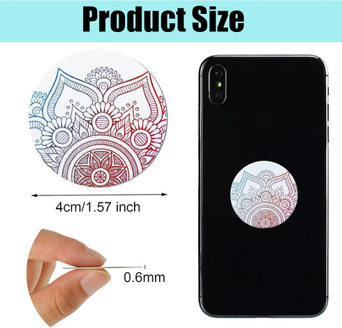 Weewooday 8 Pcs Phone Magnet Car Metal Mount Plate for Cell Holder Compatible with Magnetic Car Mounts Replacement Sticker(Mandala Style)...