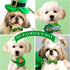 24pcs St.Patrick's Day Dog Bow Ties, Adjustable Green Pet Small Dog Collar Attachment Grooming Bowties, Lucky Clover Dog Bow Ties for Holiday Fest...