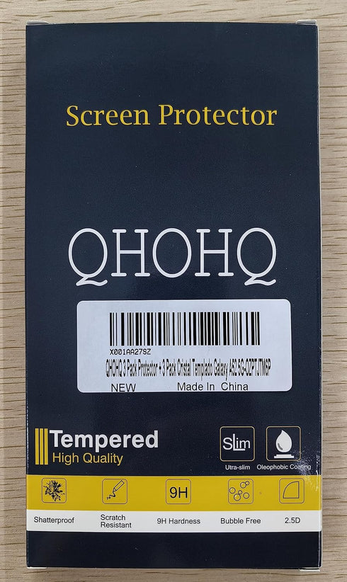 QHOHQ 3 Pack Screen Protector for Samsung Galaxy A52 4G/5G with 3 Packs Camera Lens Protector,Tempered Glass Film,9H Hardness - HD - Anti-Scratch ...