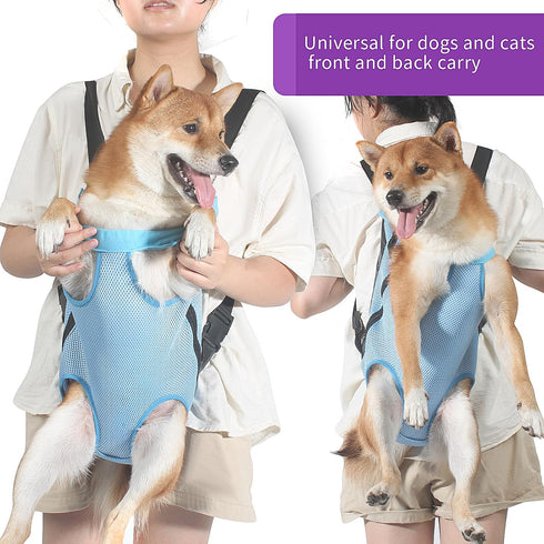 Pet Carrier Backpack Pets Out of Four Legs Shoulder Bag Travel Backpack Biking, Hiking,Out for a Walk Riding a Bike or Electric car/Breathable/Eas...