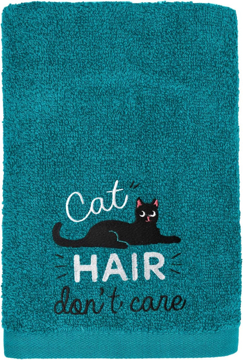 DAN RIVER 100% Cotton Dog Bath Towel Ultra Soft 450 GSM Super Absorbent Quick Drying Paw Embroidered Pattern and Lint-Free Cat, Puppy & Pet Groomi...