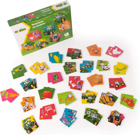 John Deere Kids Matching Game - Farm Themed Memory Game for Toddlers and Kids - John Deere Toys - Preschool Games and Learning Activities - 27 Mat...