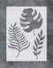 GSS Designs Palm Frond Wall Art Stencil - Tropical Banana Leaf Painting Airbrush Stencil (12x16inch) - Reusable Template for Wood Canvas Furniture...