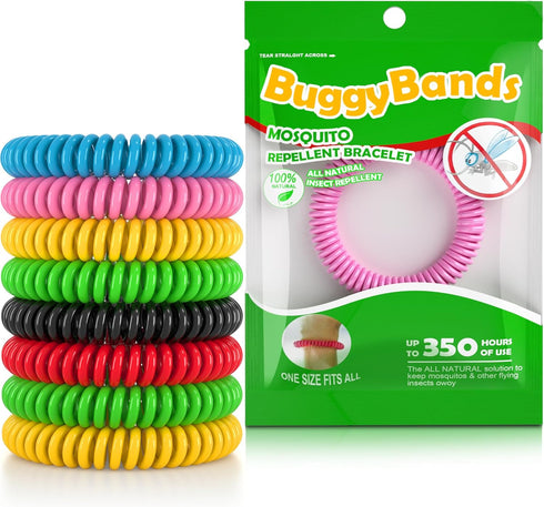 24 Pack Mosquito Repellent Bracelets, Individually Wrapped Repellent Wristbands, DEET Free, Natural and Waterproof Band...