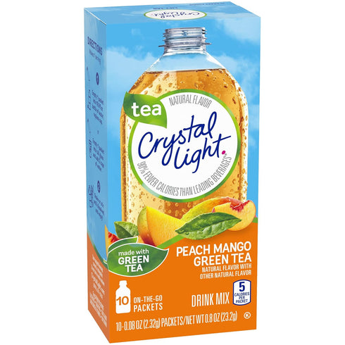 Crystal Light On The Go Peach Mango Green Tea, 10 CT...