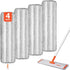 Flat Mop Pads 18inch Stripe Microfiber Mop Cleaning Pads for RXIDY Microfiber Mop, 4 Packs...