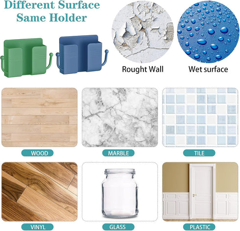 6 Pieces Wall Mount Phone Holder Self-Adhesive Wall Beside Organizer Storage Box Plastic Charging Phone Stand Remote Wall-Mounted Phone Brackets H...