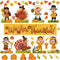 64 Pieces Thanksgiving Fall Autumn Classroom Bulletin Board Decor We are Thankful Bulletin Board Set Turkey Wheat Pumpkin Acorns Corn Maple Leaves...