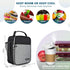 Lunch Bag, Durable Insulated Lunch Box Reusable Adults Tote Bag Lunch Bag for Men, Women, Adults (Black Gray)...