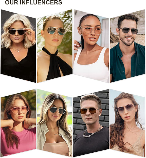 SOJOS Classic Retro Aviator Sunglasses for Women Men Vintage Hexagonal Metal Frame UV400 Lenses SJ1200...