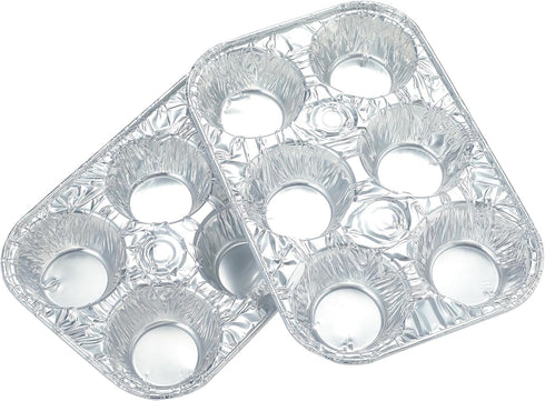 (10pack Muffin Pan 6-Cup Cupcake Aluminum Pans Favorite Muffin Tin Size for Baking Cupcakes Muffins and Mini Pies - Standard Size...