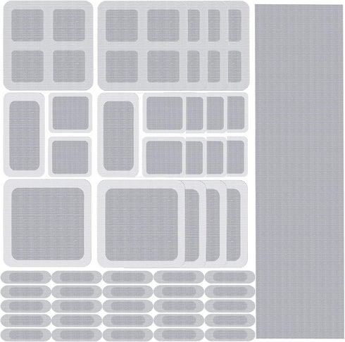 6.56ft + 20 pcs Windows Screen Repair Tape Patches, VEINARDYL Self-Adhesive Screen Door Stickers Replacement Repair Kit Mesh Repair for Repairing ...