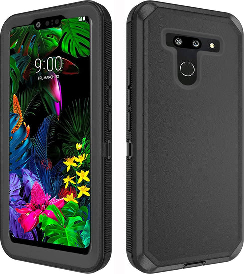 Asuwish Phone Case for LG G8 ThinQ Cell Cover Hybrid Rugged Shockproof Hard Protective Drop Proof Full Body Slim Heavy Duty Mobile Accessories LGG...