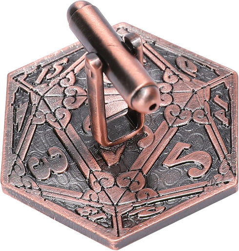 Stylish D&D D20 Cufflinks & Tie Clip Gift Set - Perfect RPG Gamer's Accessory Set...
