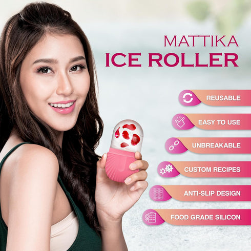 Ice Roller for Face and Eye Glow Naturally and Skincare, Ice Face Roller, Facial Cube, Gua Sha Face Massage, Silicone Ice Mold for Beauty and Skin...