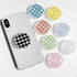 Trendy Checkerboard Phone Grip - Sleek, Expandable, Collapsible - Non-Slip, Durable, Universal Fit - Ideal for Style-Conscious Users (White)...