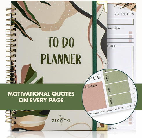 Simplified To Do List Notebook - Aesthetic Daily Planner to Easily Organize Your Tasks And Boost Productivity - Stylish Undated Planner And School...