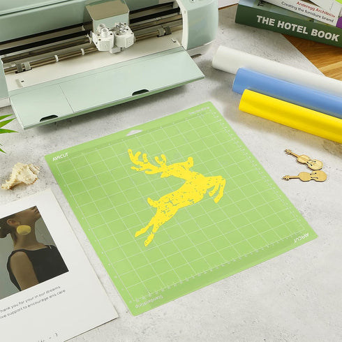 AIRCUT Cutting Mat for Cricut Maker 3/Maker 4/Maker/Explore 3/4/Air 2/Air/One(12x12 Inch, StandardGrip, LightGrip, StrongGrip) Variety Adhesive St...