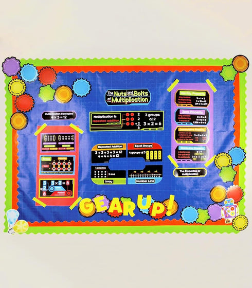 Carson Dellosa Nuts and Bolts of Multiplication Mini Bulletin Board Set...