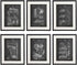 IDIOPIX Piano Patent Wall Decor Chalkboard Art Print Set of 6 Prints UNFRAMED...