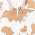 Navaris Cork Board World Map - Self-Adhesive Corkboard Continents for Wall to Pin, Plan and Document Travels - Includes 18 Cork Pieces and 10 Pins...