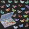 120 Pcs Glass Butterfly Beads for Jewelry Making, EVERMARKET Crystal Butterfly Bracelets Beads Bulk, 15mm Cute Gradient Butterflies Loose Beads Ch...