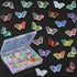 120 Pcs Glass Butterfly Beads for Jewelry Making, EVERMARKET Crystal Butterfly Bracelets Beads Bulk, 15mm Cute Gradient Butterflies Loose Beads Ch...