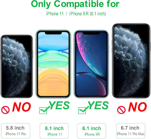 Arae Screen Protector for iPhone Xr/iPhone 11, HD Tempered Glass, Anti Scratch Work with Most Case, 6.1 inch, 3 Pack...