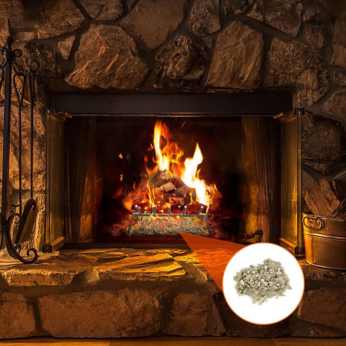 Skyflame Glowing Embers Rock Wool Mixed with Vermiculite for Vented Gas Fireplaces | Fake Coals for Use with Gas Logs, 6 Oz Bag...
